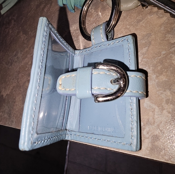 VINTAGE NEW COACH SIG C PICTURE FRAME BAG CHARM/ KEY CHAIN RING MINIATURE WALLET - Picture 4 of 4